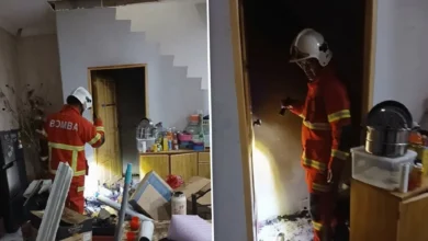 Tong gas meletup, wanita cedera ringan