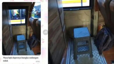 Penumpang bas diberi kerusi plastik semasa pulang beraya