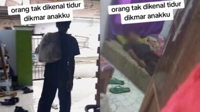 Wanita terkejut, lelaki tidak dikenali tidur dalam bilik anak