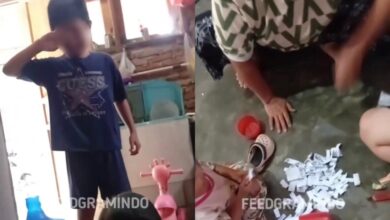 Budak menangis, wang dalam tabung ditukar kertas