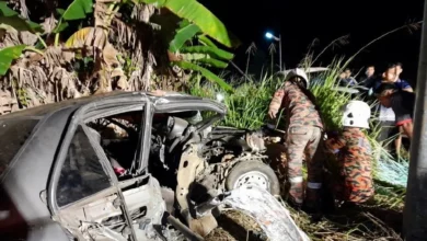 Lelaki maut tersepit dalam kemalangan, rakan cedera