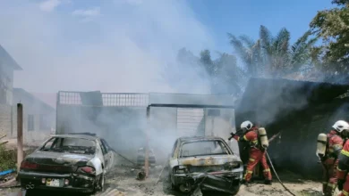 Rumah kedai, 2 kenderaan musnah kebakaran di Sungai Besar