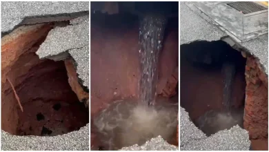 Car jolts over forming sinkhole in Wangsa Maju, viral videos show