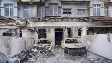 Four houses set ablaze in petrol bomb attacks at Bukit Indah