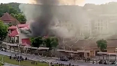 Dewan SMK Putrajaya Presint 14 (1) terbakar