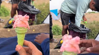 Puncak gunung pun ada orang jual aiskrim