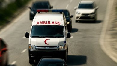 Pemandu, jururawat cedera ambulans terbabas di Jalan Kuala Kangsar-Gerik