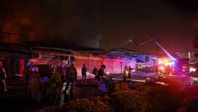 Fire guts electrical, kitchen equipment shop at Selangor wholesale market