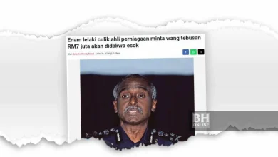 6 lelaki disyaki culik lelaki minta wang tebusan RM7 juta tiba mahkamah untuk didakwa