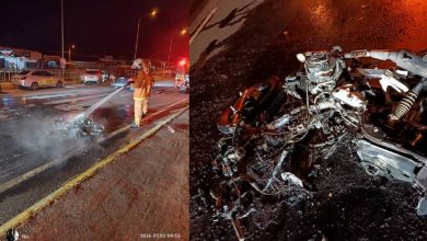 Remaja maut, motosikal terbakar selepas dirempuh