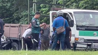 Pemandu lori terbabit kemalangan rupanya kena serangan jantung