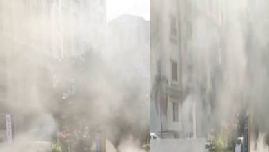 Asap muncul dari dalam tanah di Medan
