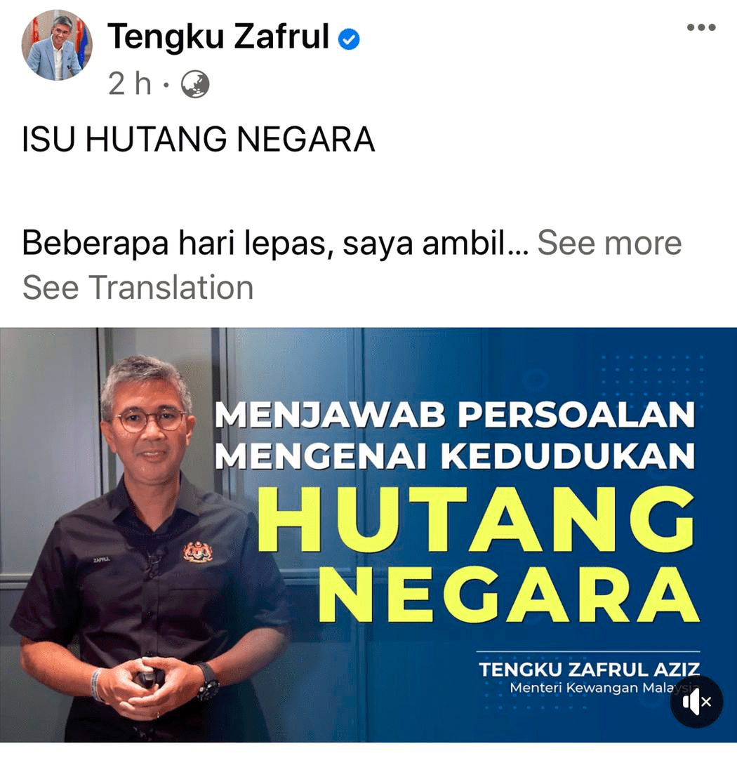Najib Razak jawab Tengku Zafrul