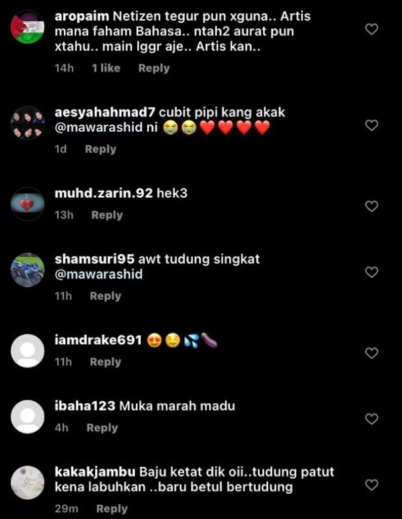 Netizen minta Mawar Rashid tutup aurat dengan betul