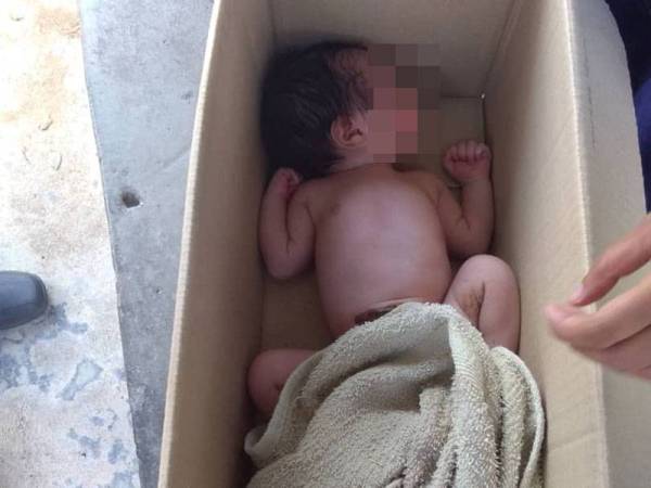 Bayi dalam kotak ditemui di pondok bas