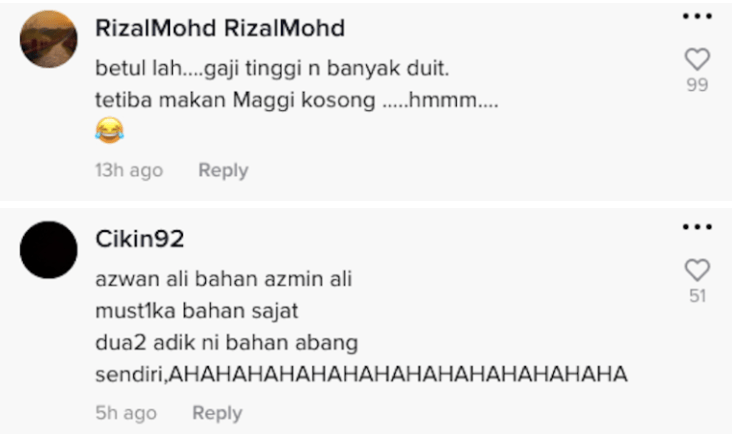 Azmin makan maggi