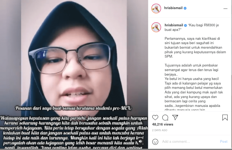 PU RIZ : BILA SAGUHATI SPM JADI ISU 