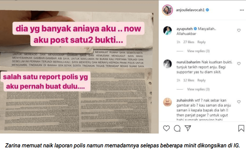 Bekas Suami Zarina Anjoulie Terkejut Dituduh Kaki Ugut Buka Aib-“Dekat Mana Saya Aib Dan Burukkan Dia?"