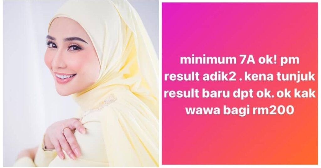 Siapa dapat minimum 7A SPM, Wawa Zainal hadiahkan RM200