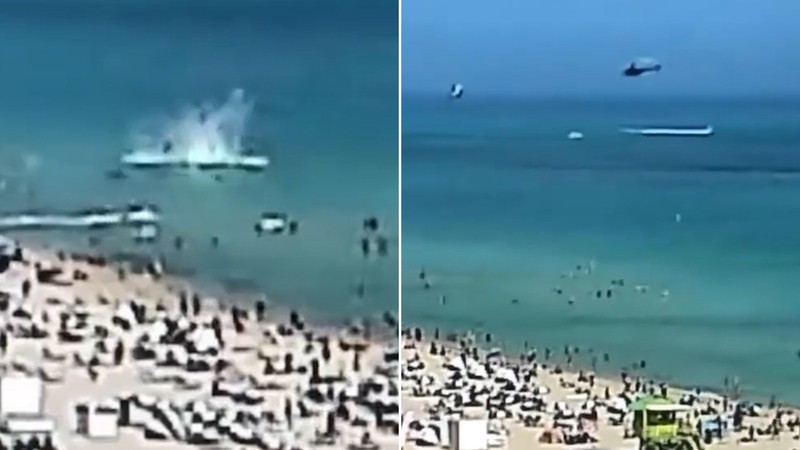 Helikopter terhempas di lautan, dua penumpang cedera [VIDEO] —