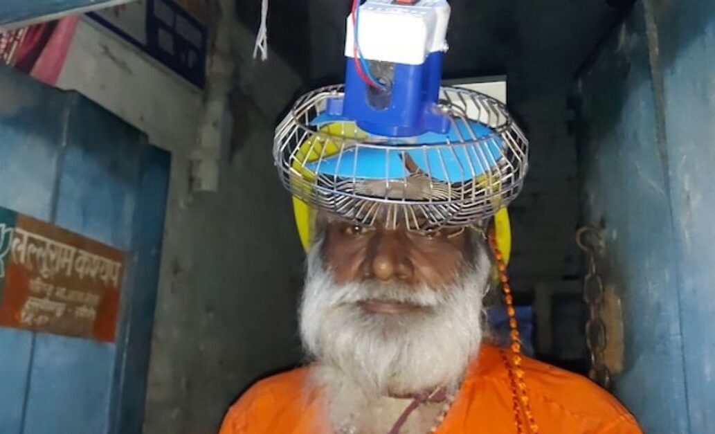 Lelaki ‘DIY’ kipas mudah alih solar sejukkan kepala semasa berniaga — MYKMU.NET
