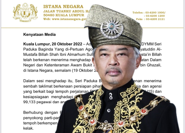 YDP Agong Ingatkan Jangan Fitnah, Provokasi Semasa Berkempen Di PRU 15 — MYKMU.NET