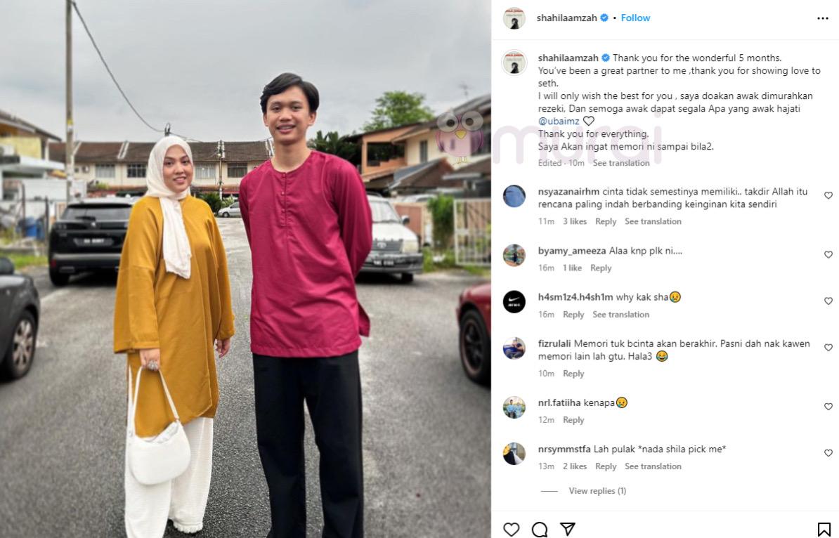 Shila Amzah Beri ‘Hint’ Hubungan Cinta Dengan Ubai Berakhir?