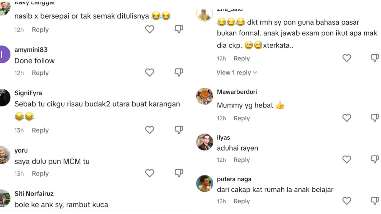 Netizen Terhibur Lihat Rita Rudaini Semak Kerja Sekolah Anak! [VIDEO] 