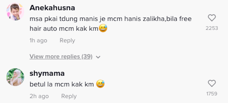 Netizen kata muka isteri Haqiem Rusli mirip Kak KM