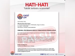 Scammer guna kepala surat KWSP tipu mangsa