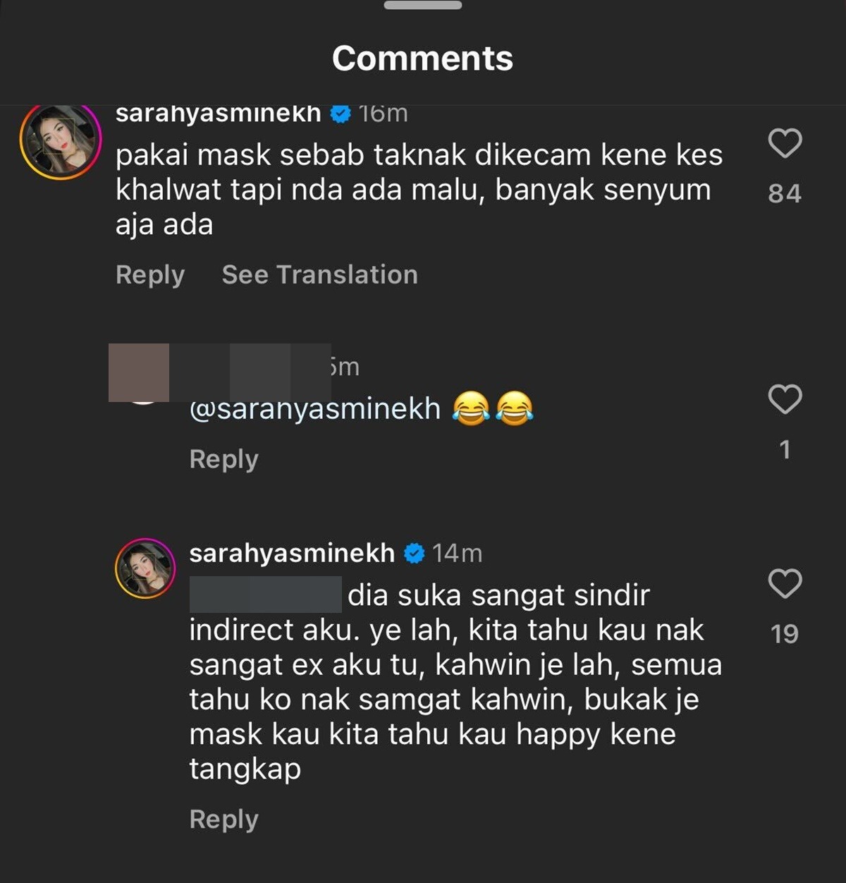 Komen Pedas Sarah Yasmine Bikin Kecoh!