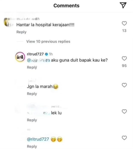 Rita Rudaini ‘Sound’ Netizen Kerana Suruh Hantar Rayyan Ke Hospital Kerajaan