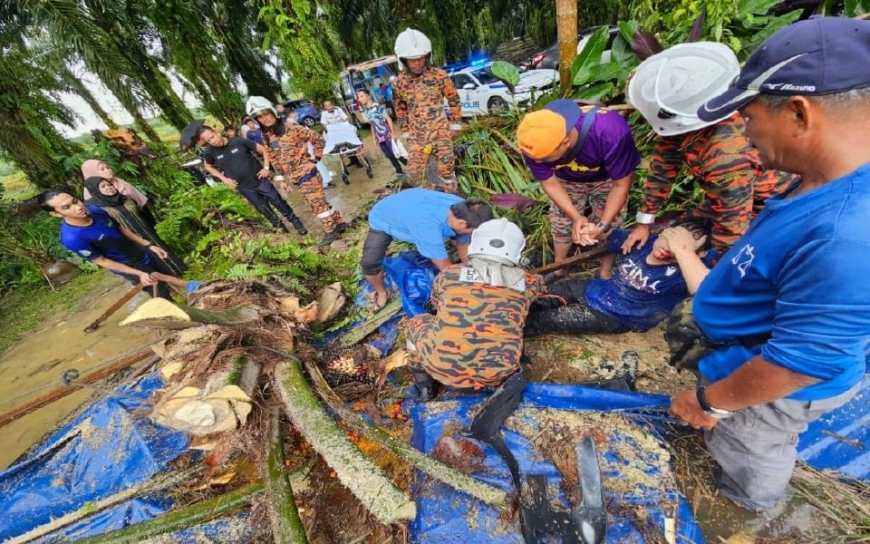 Khemah dihempap pokok kelapa sawit: Remaja patah kaki, 2 cedera