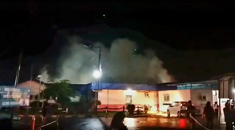 Hospital Papar, Sabah terbakar