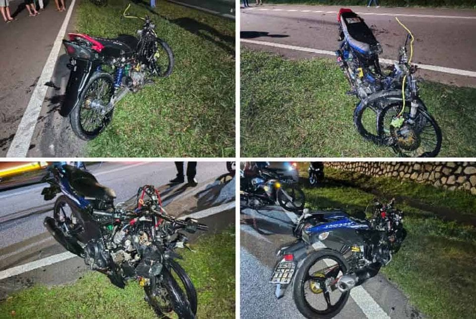 Dua pelajar maut, motosikal bertembung