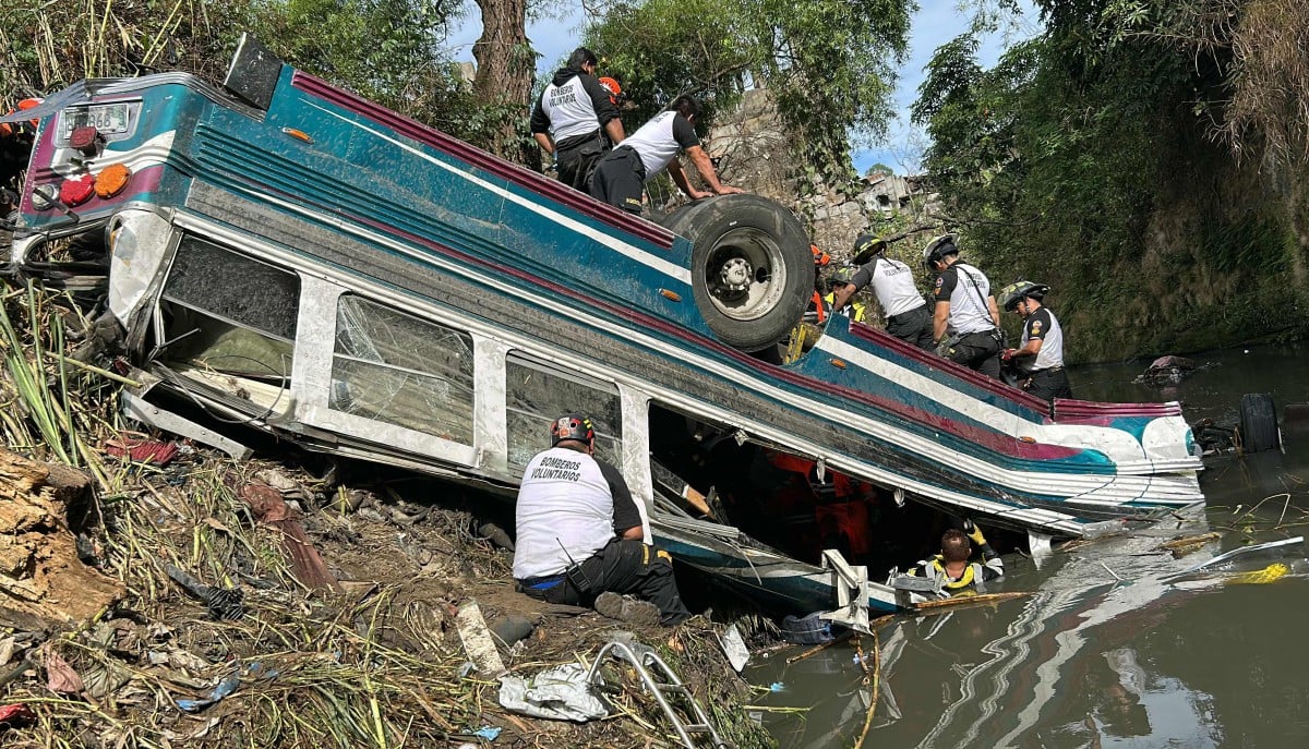 Sekurang-kurangnya 51 maut bas terjunam ke gaung di Guatemala