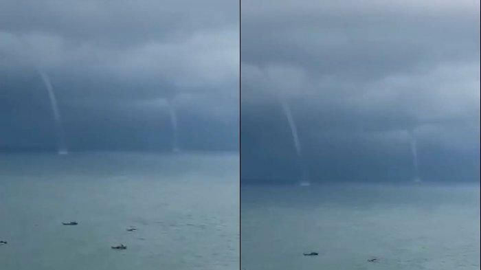 2 belalai air muncul serentak