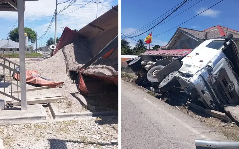 Sand truck smashes into one of Malaysia’s oldest post offices