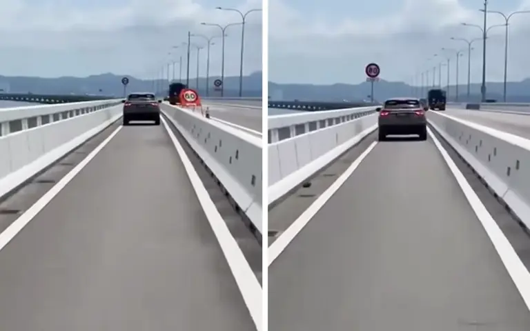 Cops probe woman, 70, for driving on motorbike lane at Penang second bridge