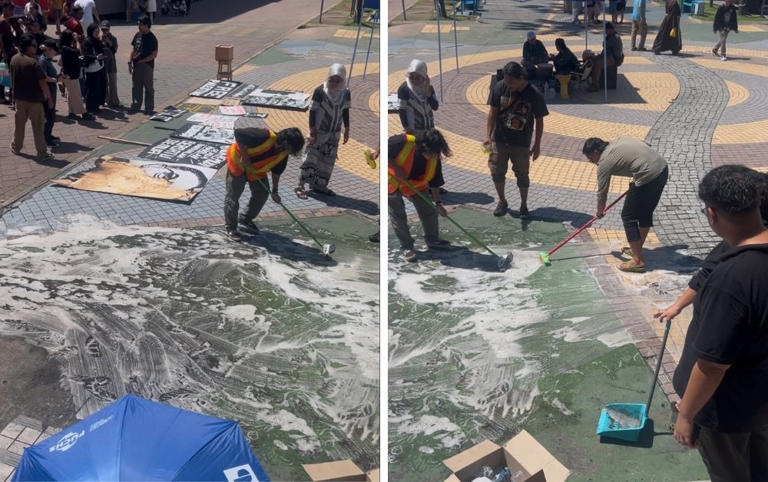 Student activists say two arrested under Sedition Act after Anwar caricature burned at Sabah rally