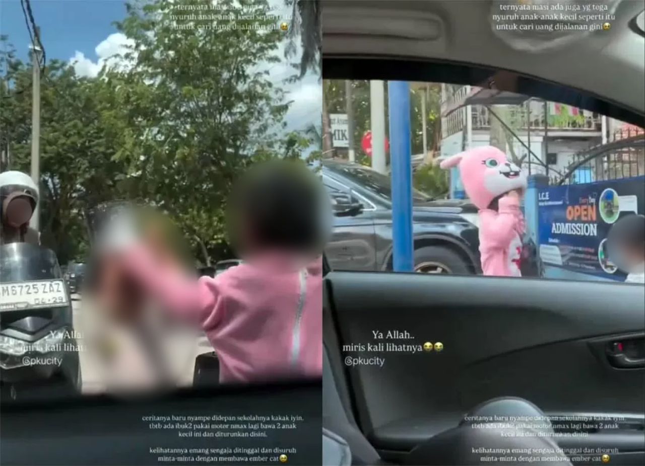 Ibu hantar 2 anak mengemis di jalanan