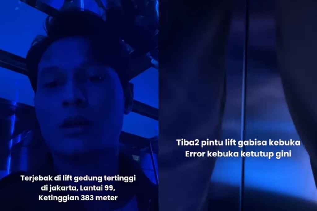 Macam Final Destination, lif tersekat di tingkat 99