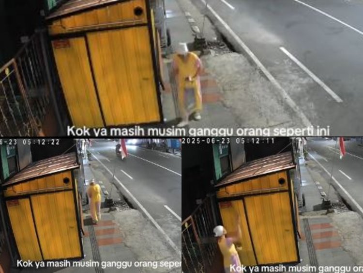 Tabur apa di keliling gerai burger tu?
