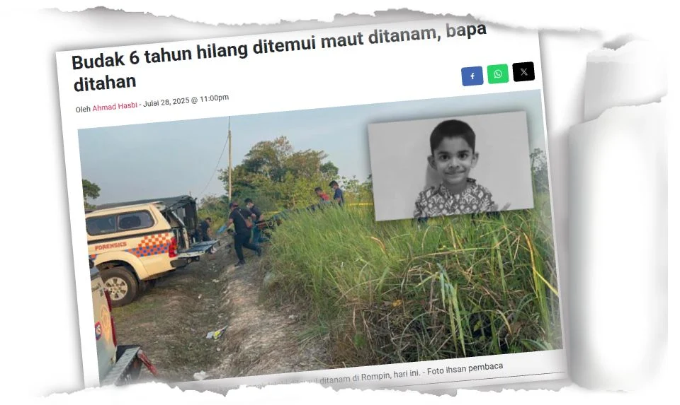 Dakwa anak hilang ketika beli makanan, lelaki direman 7 hari