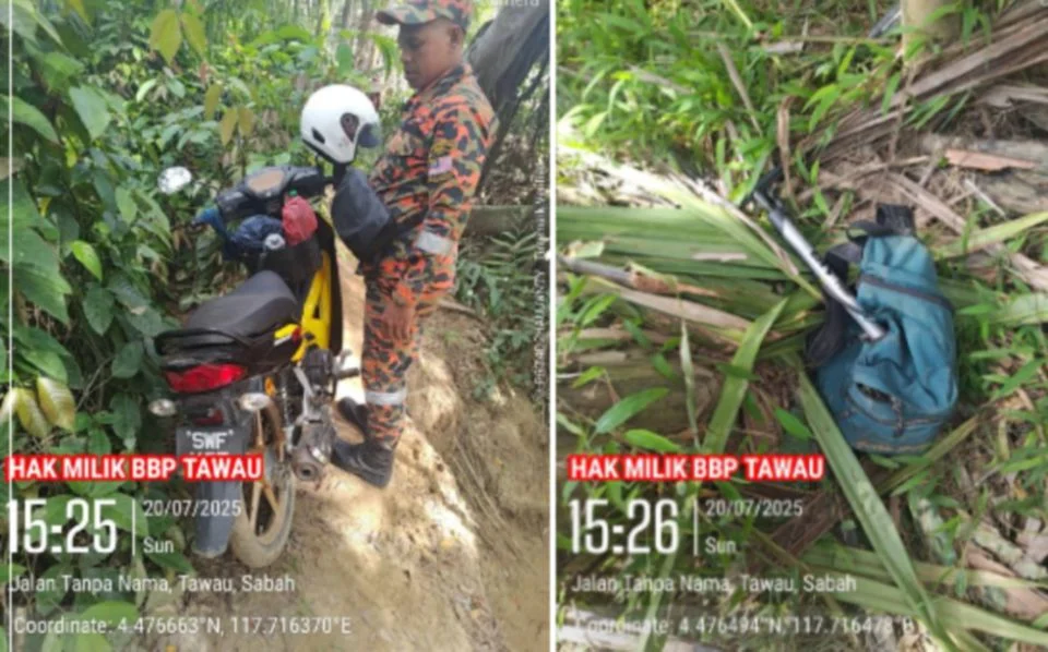 Lelaki hilang ketika memancing, motosikal dan kasut ditemui di tebing sungai