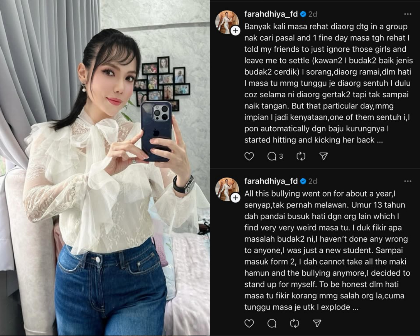 Farahdhiya Pernah Jadi Mangsa Buli