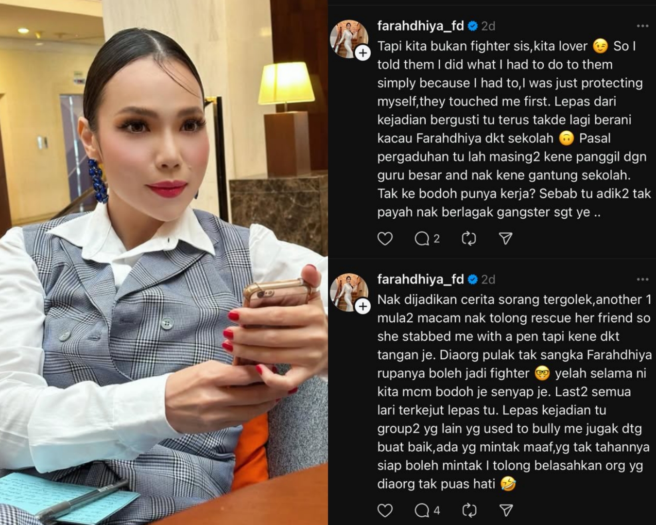 Farahdhiya Pernah Jadi Mangsa Buli