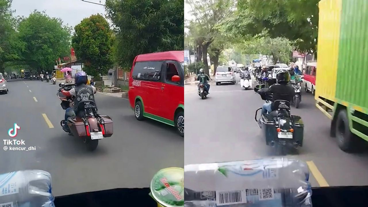 Konvoi Harley Davidson guna siren polis, minta laluan
