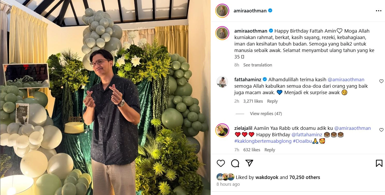 Ucapan Hari Lahir Amira Othman Buat Fattah Amin Sebelum Sah Bergelar Suami!