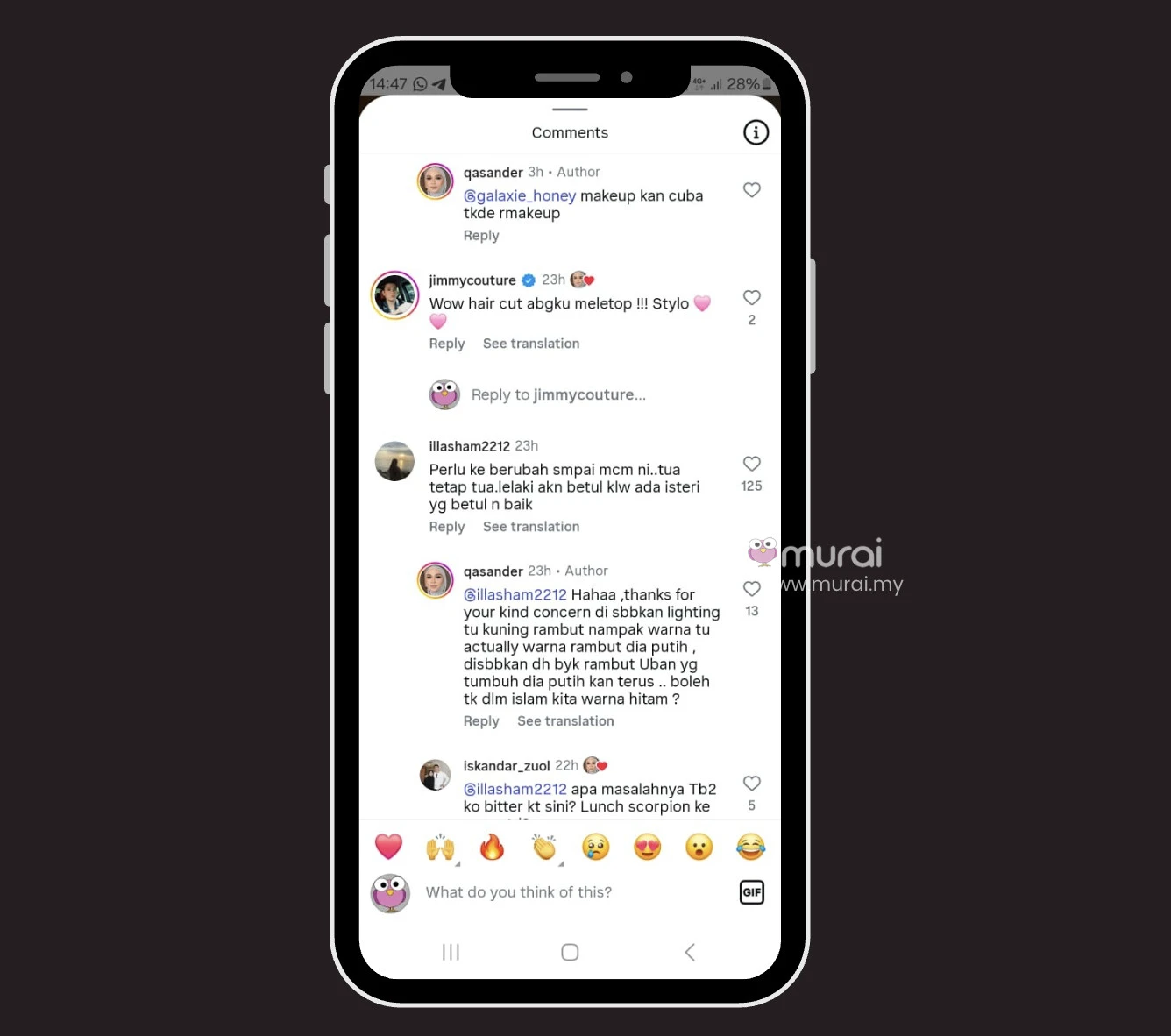 Isteri Amy Search Respon Kritikan Peminat Tentang Gaya Rambut